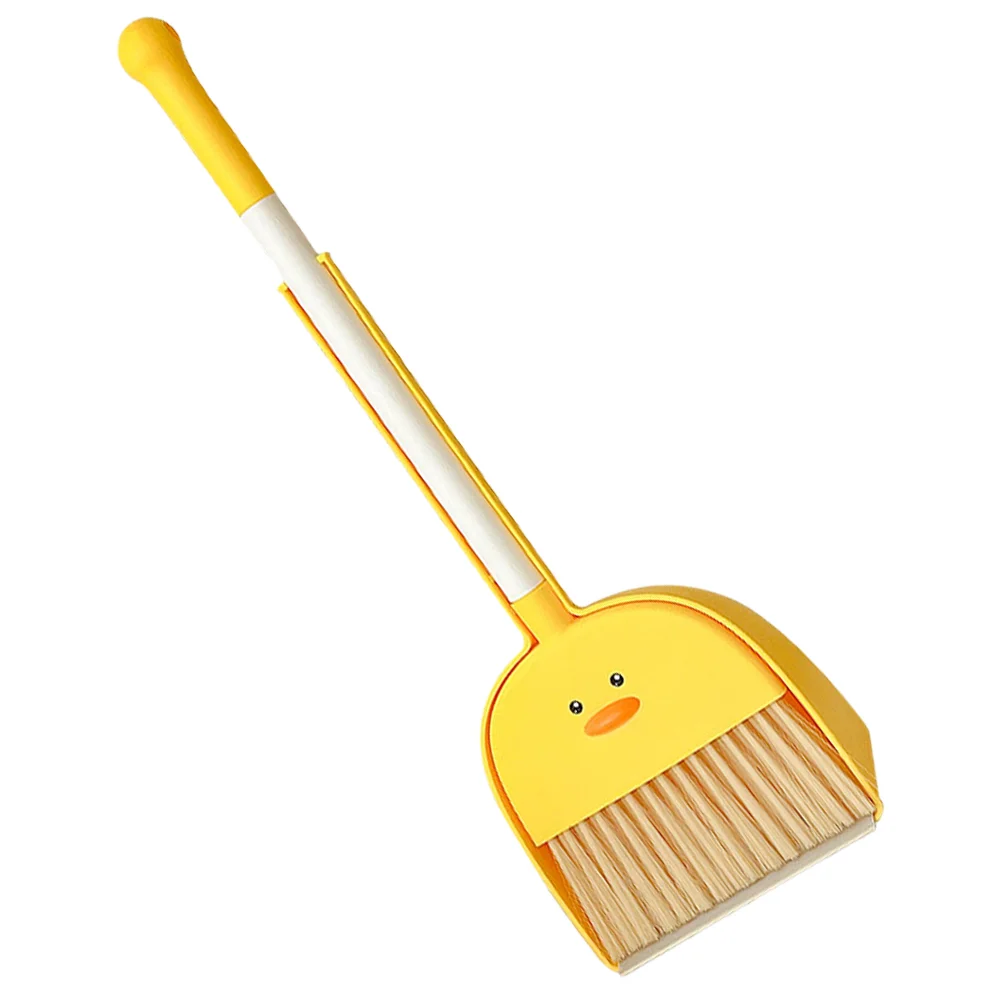 

Children's Housework Early Education Cartoon Duck Mini Broom Dustpan Set Yellow Toddler Toys Little Housekeeping Helper
