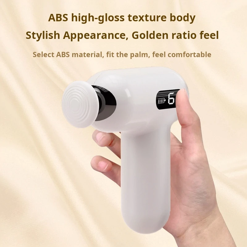 Professional Deeldo Massage Gun Strong Motor 4 Heads 6 Speed Muscle Massage Vibration Home Appliance Fascia Gun