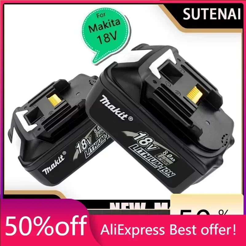 

100% Original Makita 18V 8000MAh Rechargeable Power Tools Makita Battery Li-ion Replacement LXT BL1860B BL1860 BL1850