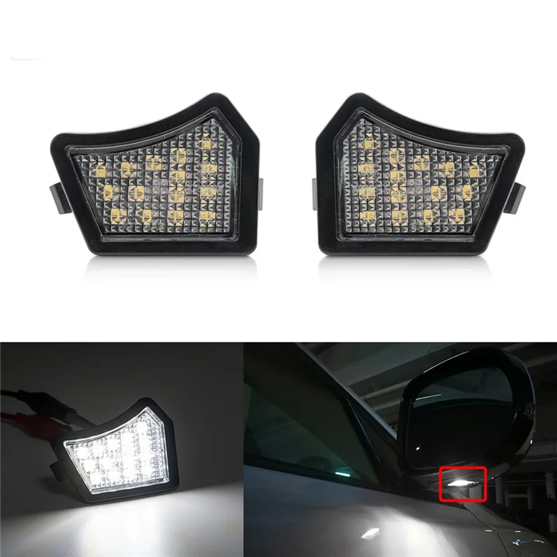 2Pcs Led Under Side Mirror Lights Welcome Pozzanghera Lampade Per Volvo C30 C70 S40 S60 S80 V40 V50 V60 V70 Xc70 Xc90 31217838