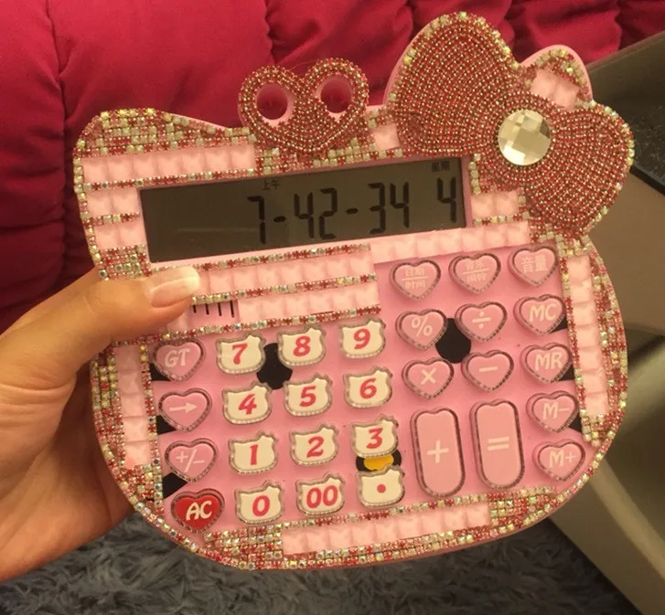 

Store Accounting Special Calculator Women's Fashion Cute Korean Candy Color Personalized Creative Cartoon Solar KT