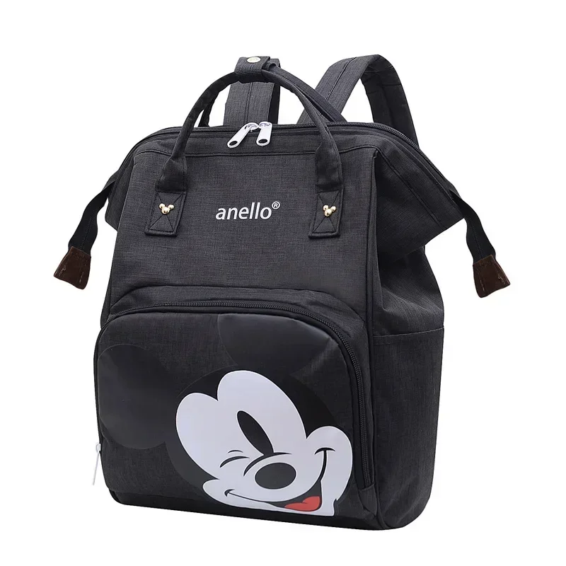 Disney Mickey Mouse Backpack Cartoon Diaper Bag Mother Baby Girl Boy Schoolbag Mickey Large Capacity Storage Bag Handbag