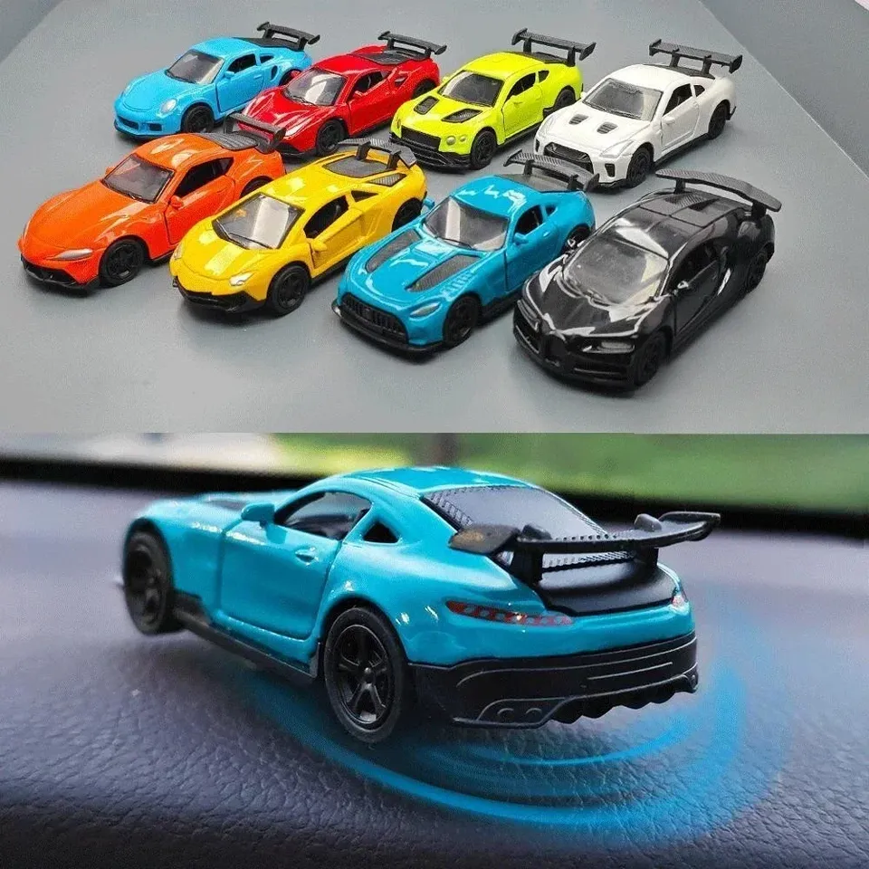 New Drifting Cool Car Dashboard Turning Racing Auto Ornament Rotating Model Inside Vehicle Decoration Accessories Men Gift