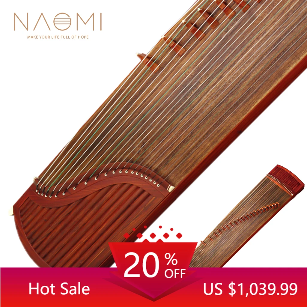 

NAOMI Premium Quality Rosy Sandalwood Guzheng With Full Accessories Chinese Zither Suitable For Examination Teaching Crowd