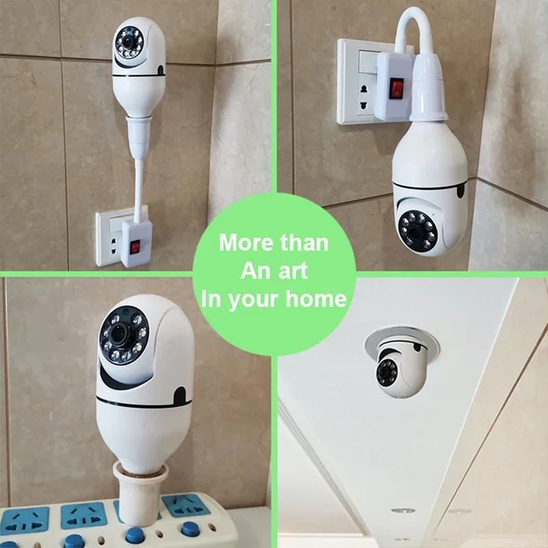 Bulb E27 Smart Surveillance 1080P HD Camera Night Vision Indoor Security Monitor 2.4G Wireless Wifi Mini Smart IP Camera 4