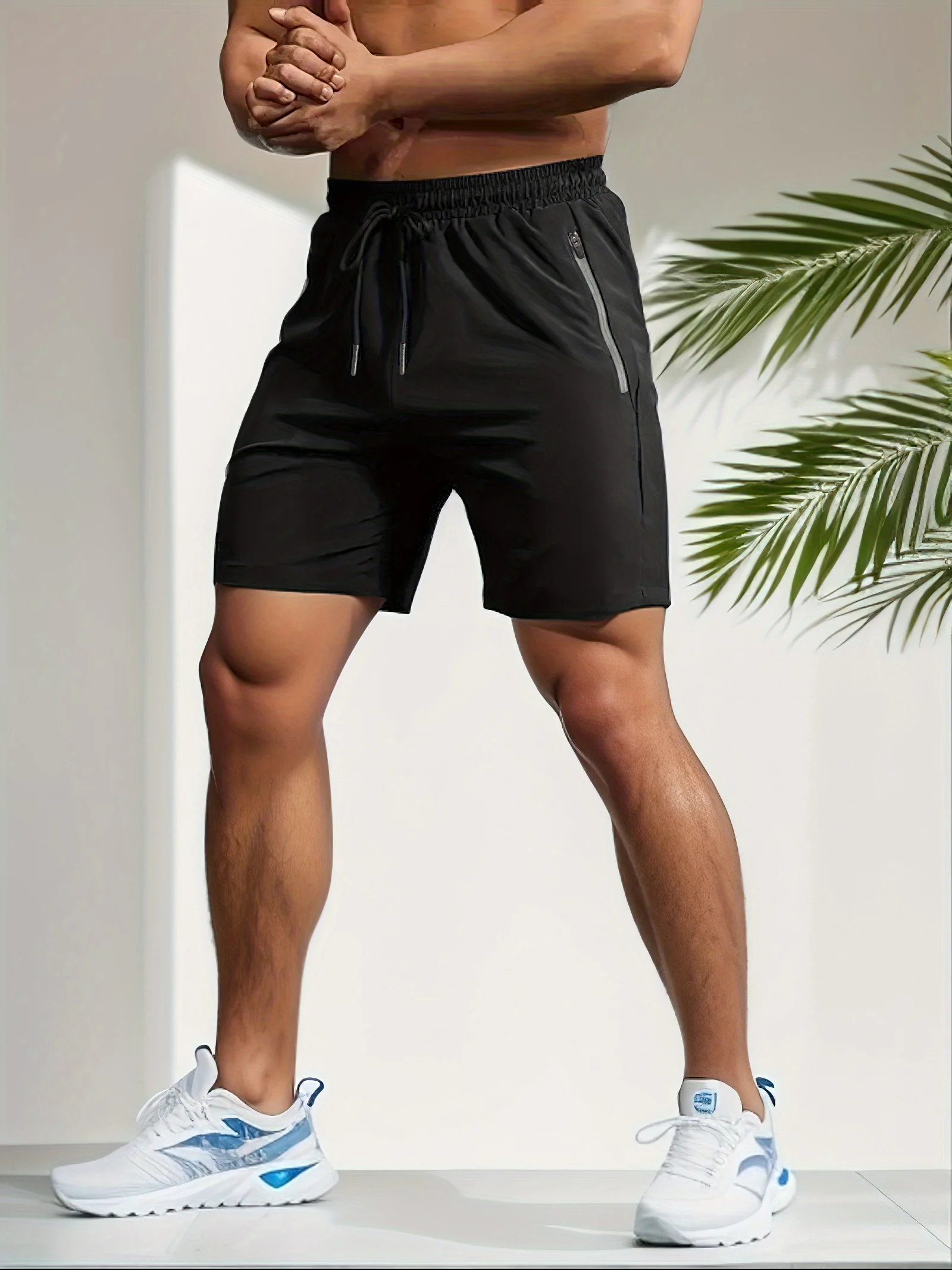 Herren-Unterteile für Sommer, Fitnessstudio, Workout, Laufen, Radfahren, schnell trocknende, atmungsaktive Sport-Shorts mit Kordelzug in der Taille, Ausgehen Outfit0428 – Detail 7