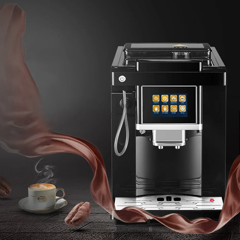 Intelligent Touch Screen Espresso Machine Commercial Coffee Maker Household Automatic Italian Coffee Grinder Machine
