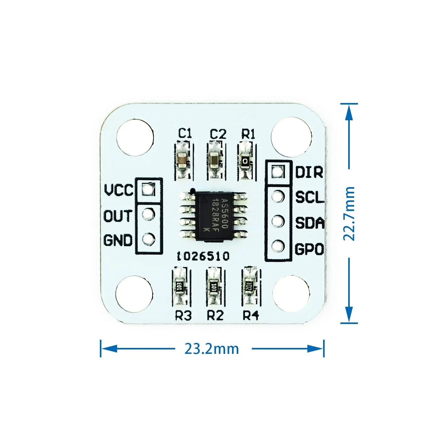 AS5600 magnetic encoder magnetic induction angle measurement sensor module 12bit high precision 2