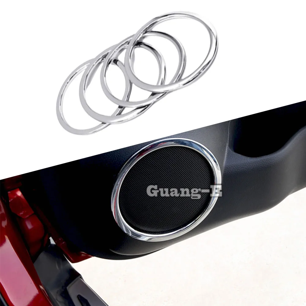 Per Nissan X-Trail Xtrail T32/Rogue 2017 2018 2019 2020 Bastone Per Auto All'Interno Della Porta Audio Speak Sound Ring Lampada Trim Hood Frame 4 Pezz