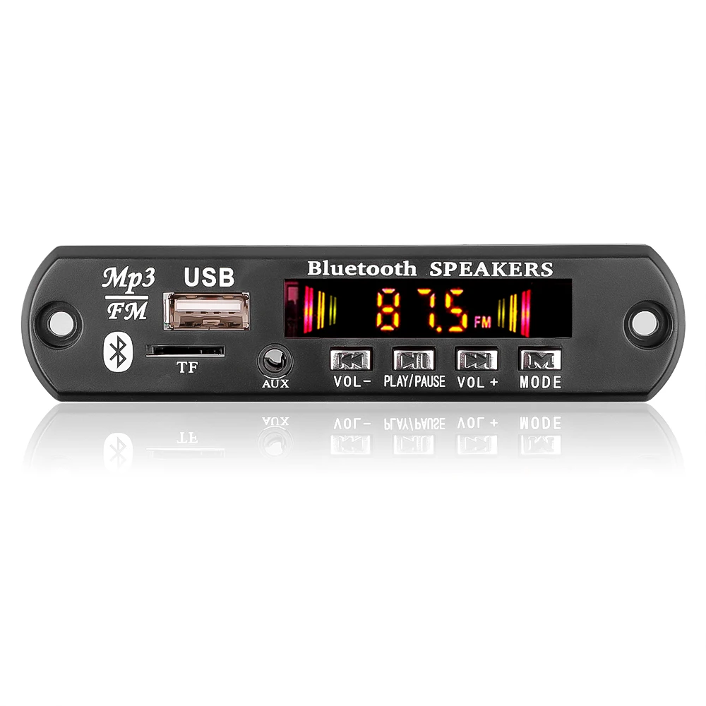 DC18V 50W MP3 Decoder Board with power Amplifier recording call Bluetooth Car MP3 Player USB FM AUX Radio With Speaker Handsfree mp3player juice