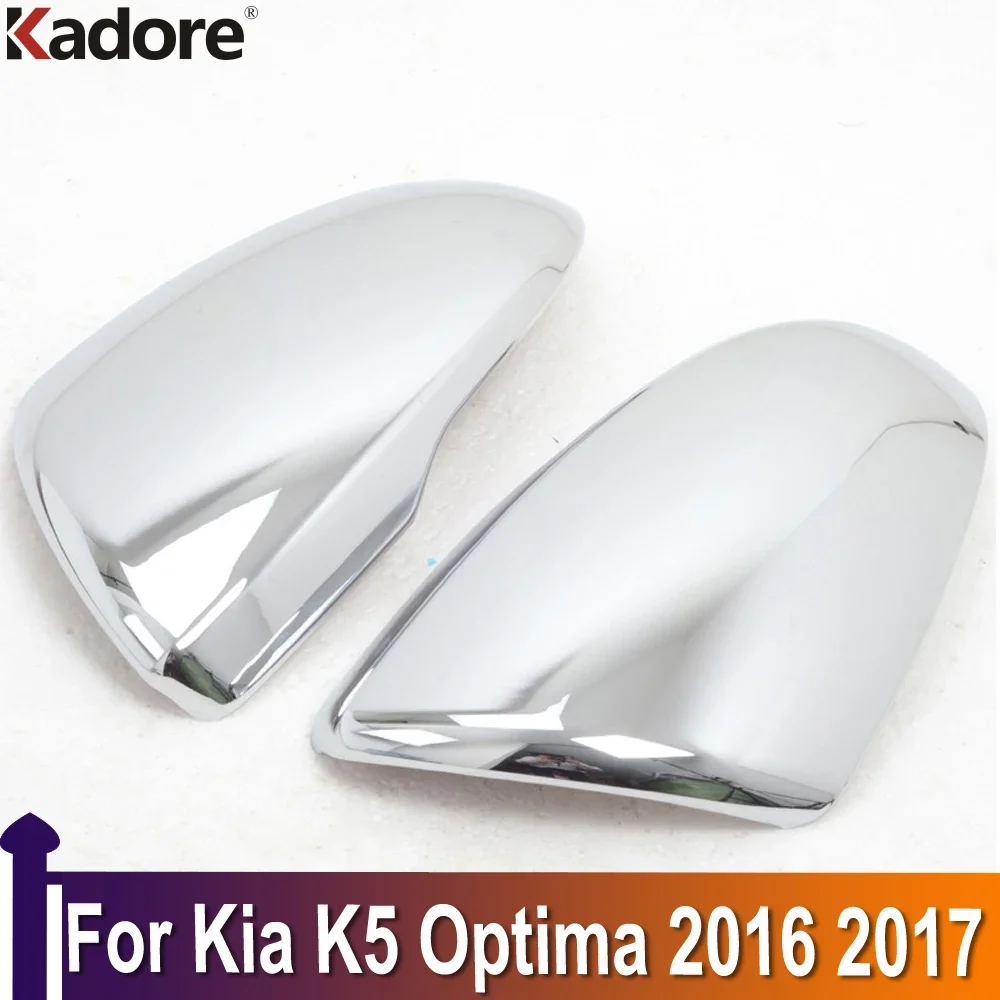 

For Kia K5 Optima 2016 2017 Side Door Rearview Mirror Cover Trims Exterior Accessories Car Styling Sticker ABS Chrome