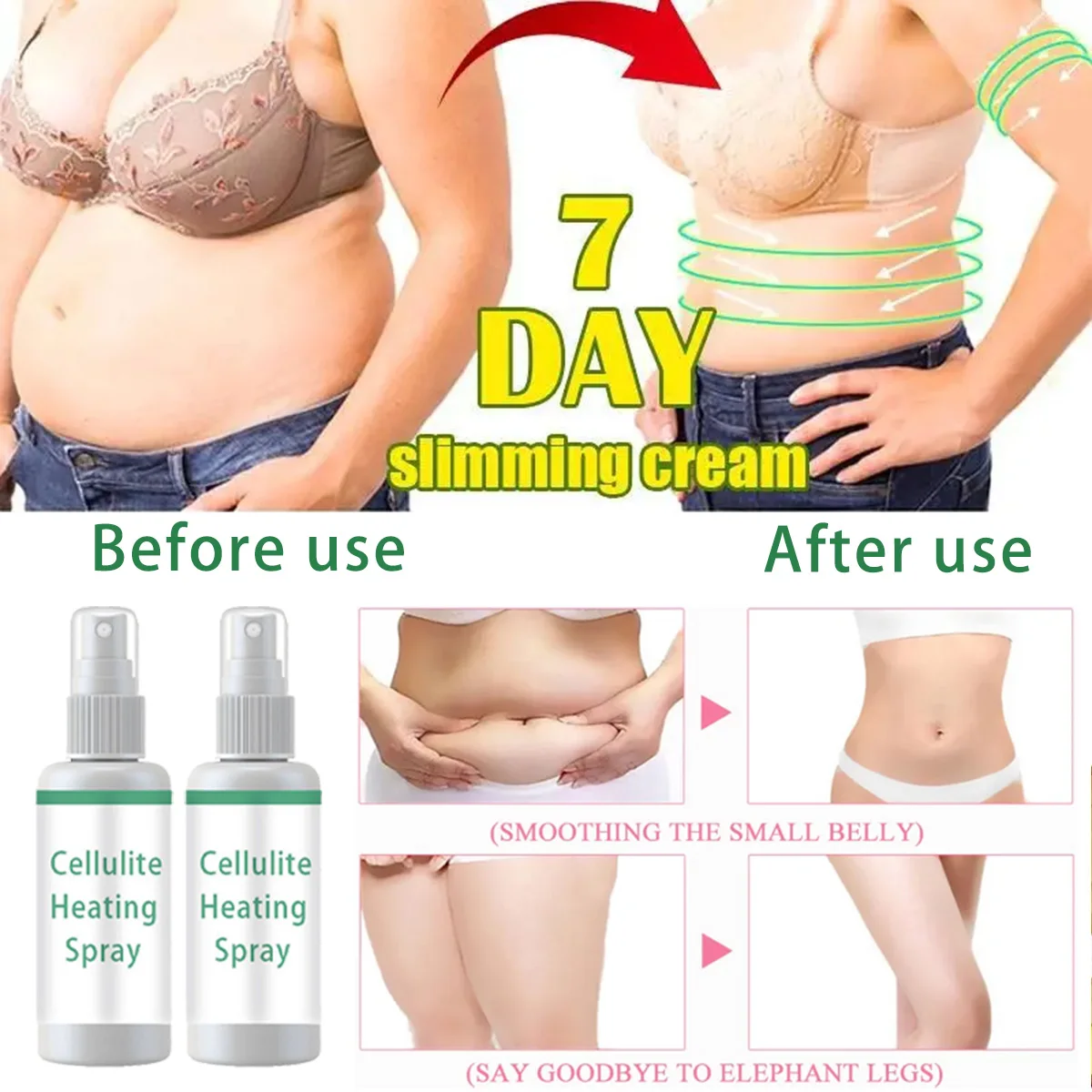 

West&Month body sculpting spray shaping and firming belly and thigh slimming oil massage heating essence spray