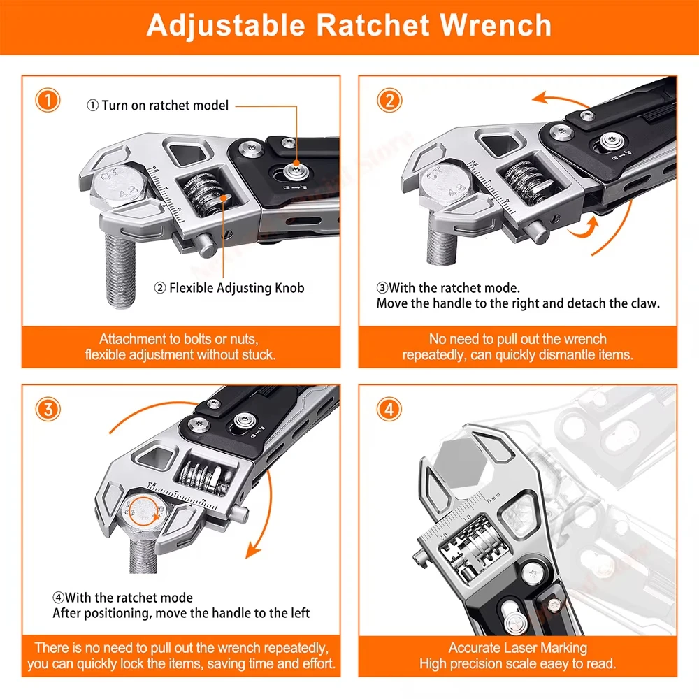 NexTool W4 조절식 렌치 11-in-1 멀티툴 렌치 접이식 펜치 나이프 수공구 스크루드라이버 목공용 톱 목공 도구