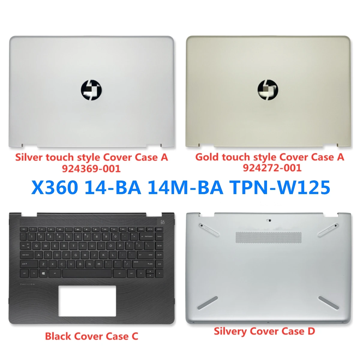 

New Laptop For HP Pavilion X360 14-BA 14M-BA TPN-W125 LCD Back Cover Case/Front Bezel /Palmrest/Bottom/Hinge