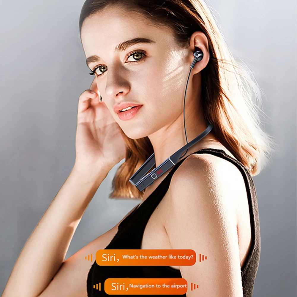Bluetooth Headphones Bluetooth Headset Wireless Earbuds TWS 100 Hours Wireless Earphone Bluetooth Magnetic Neckband Headphone IPX3 Waterproof Sport Headset Noise Cancelling MIC S720