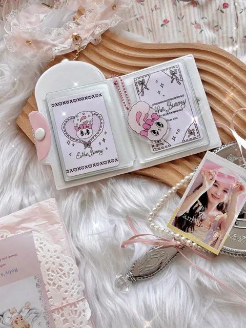 どきどきん様    専用     写真のプレゼント付き Cute Pink Photocard Holder Card Collect Book life 4 cuts