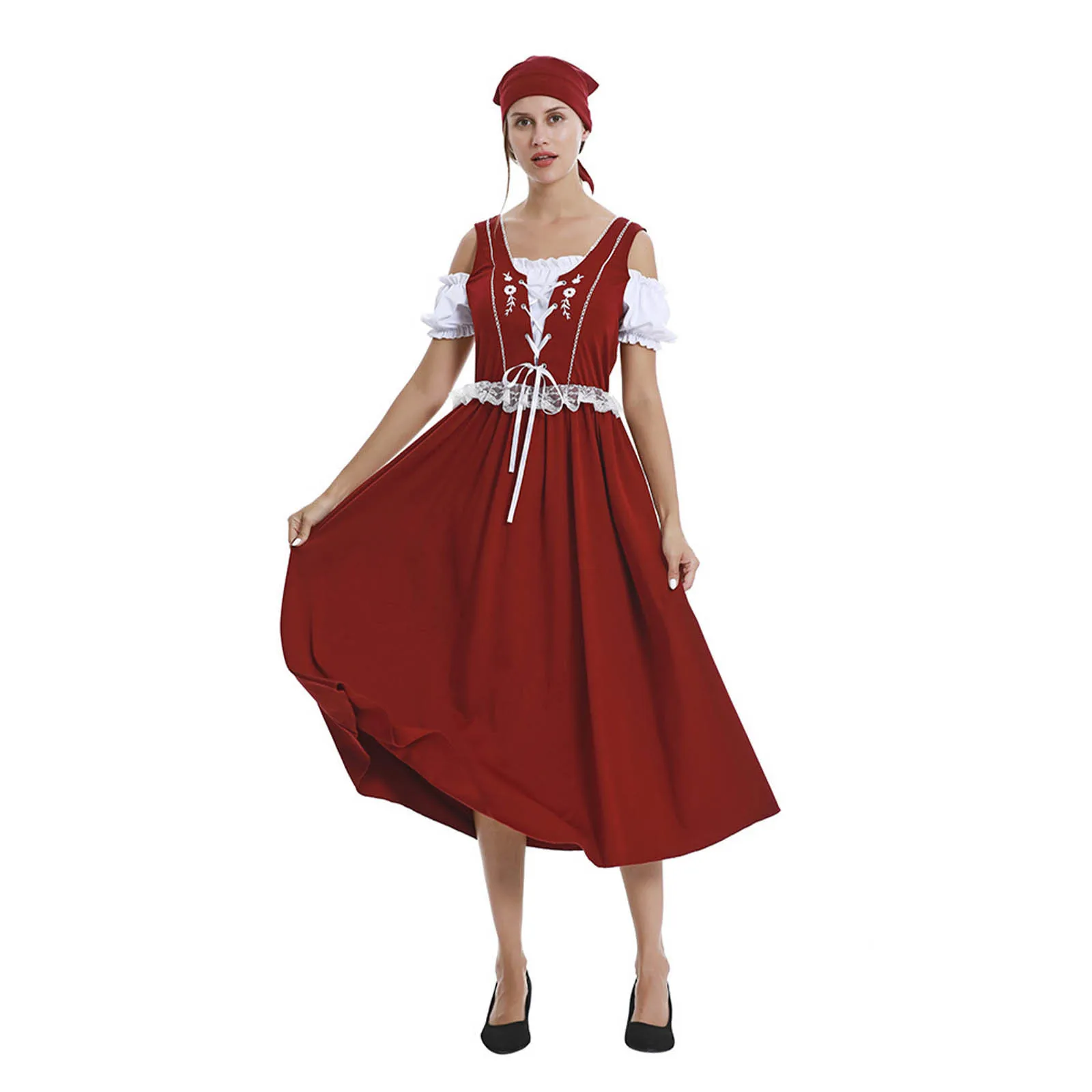 

Женский Повседневный костюм для праздника пива, традиционная этническая одежда с повязкой на голову, костюмы для косплея, 2024