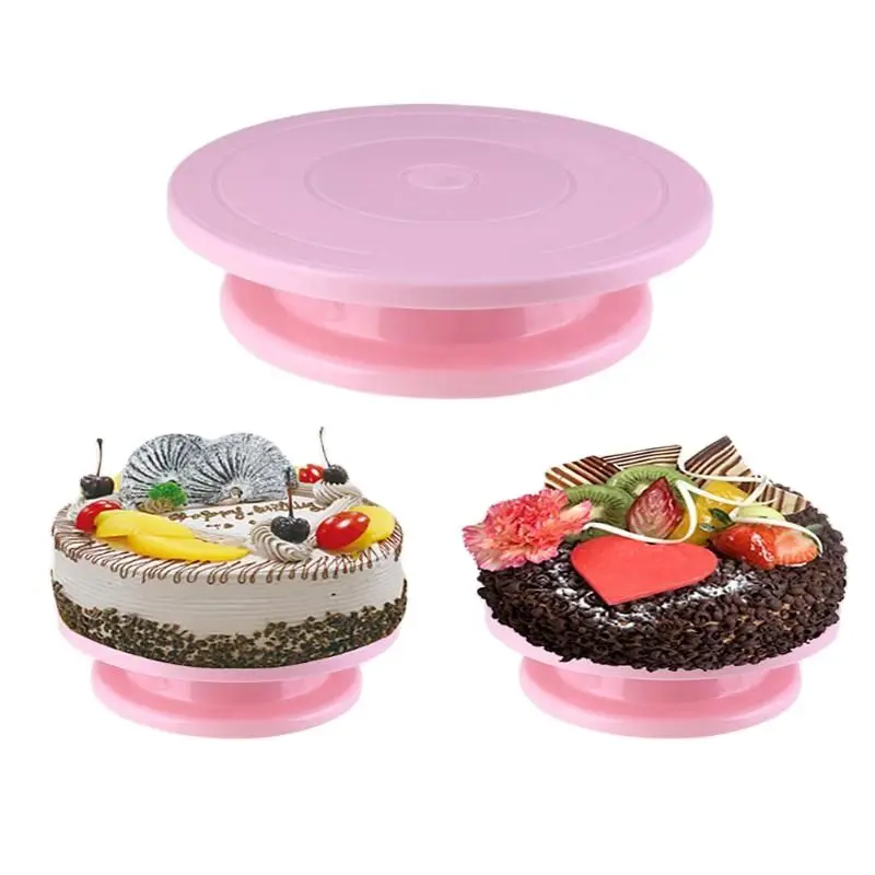 

Birthday Cake Turntable Rotating Anti-skid Round Cake Stand Decorating Rotary Table Kitchen DIY Pan Baking Tools