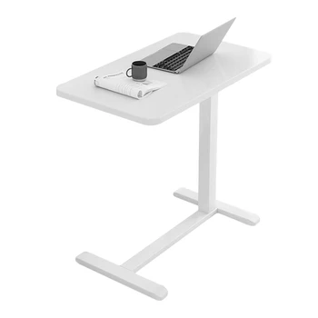 Mobile Portable Bed Side Table, Computer Desk, Standing Desk Height Adjustable - with 4 Rolling Castors for Living Room, Bedroom