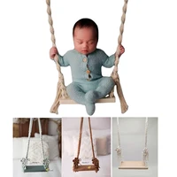 Newborn Photography Props Wooden Swing for Baby New Born Photo Shooting Accessories Infant Studio Photo Posing Backdrop Prop 1