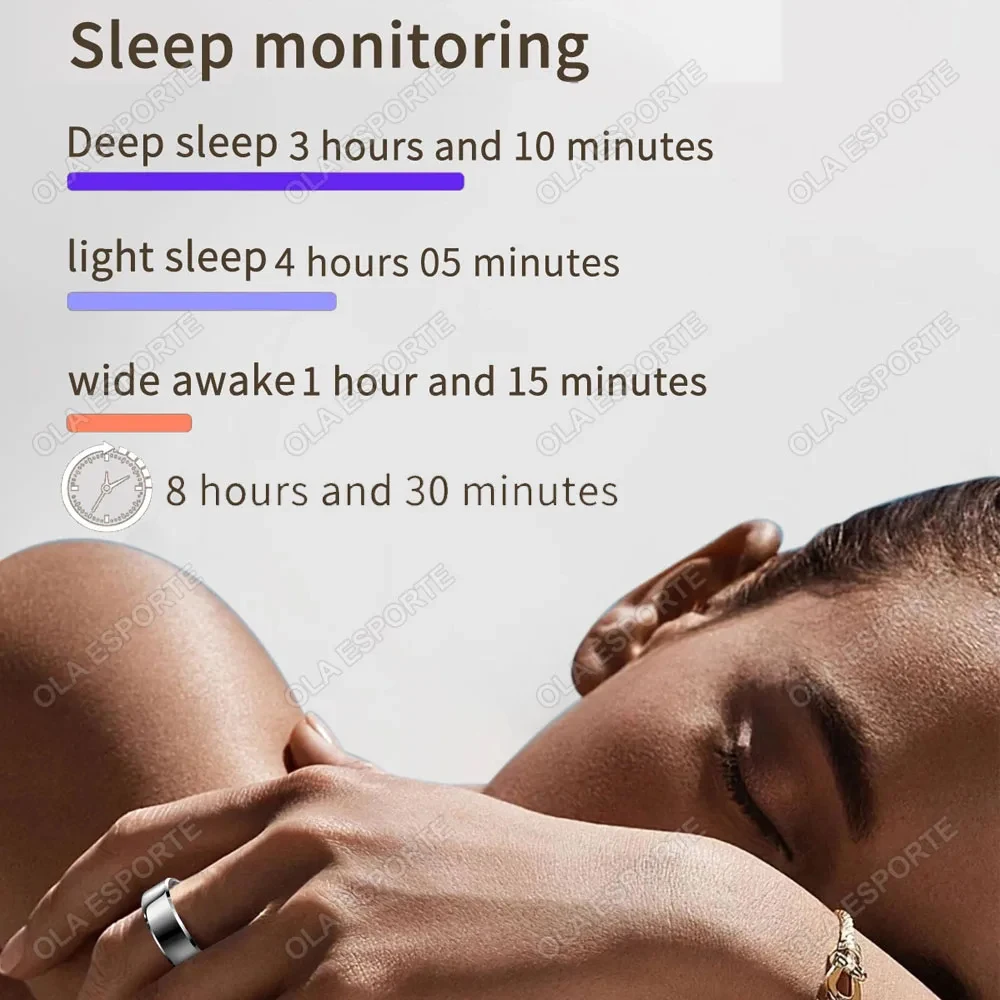 2025 New Smart Ring Man Women Heart Rate Sleep Monitoring ring IP68 & 5ATM Waterproof Multi-sport Mode Smartring For Android IOS