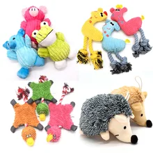 1pc Plush Dog Toys Squeaky Red Blue Pig Green Frog Puppy Chew Toy Interactive Chew Toys Pet Dog Sound Toys Cute Animal Doll