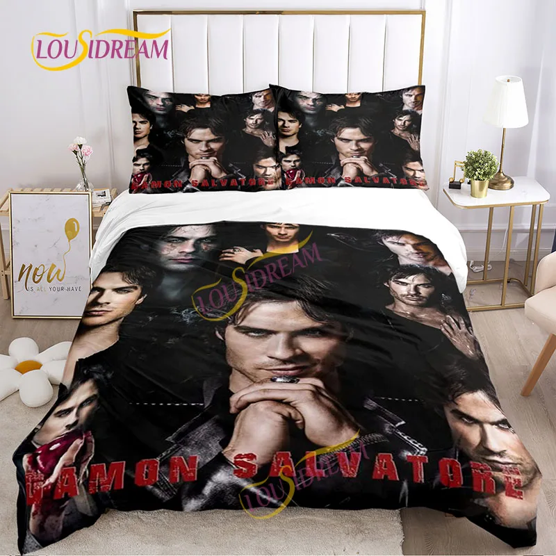 

3D actor Ian Joseph Somerhalder quilt cover The Vampire Diaries printed polyester bedding home dormitory quilt cover bedding