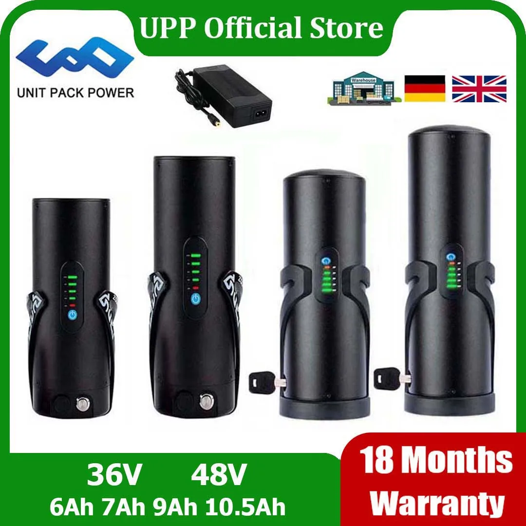 Mini Bottle EBike Battery 36V 14Ah 7Ah 36V 48V 7Ah 10.5A 18650 Lithium Pack for Bafang Tongsheng 500W 350W 250W Electric Bicycle