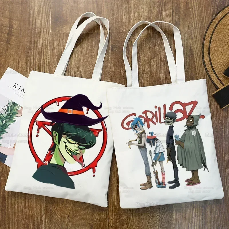 Gorillaz PUNK ROCK Cartoon Shoulder Canvas Bags Large