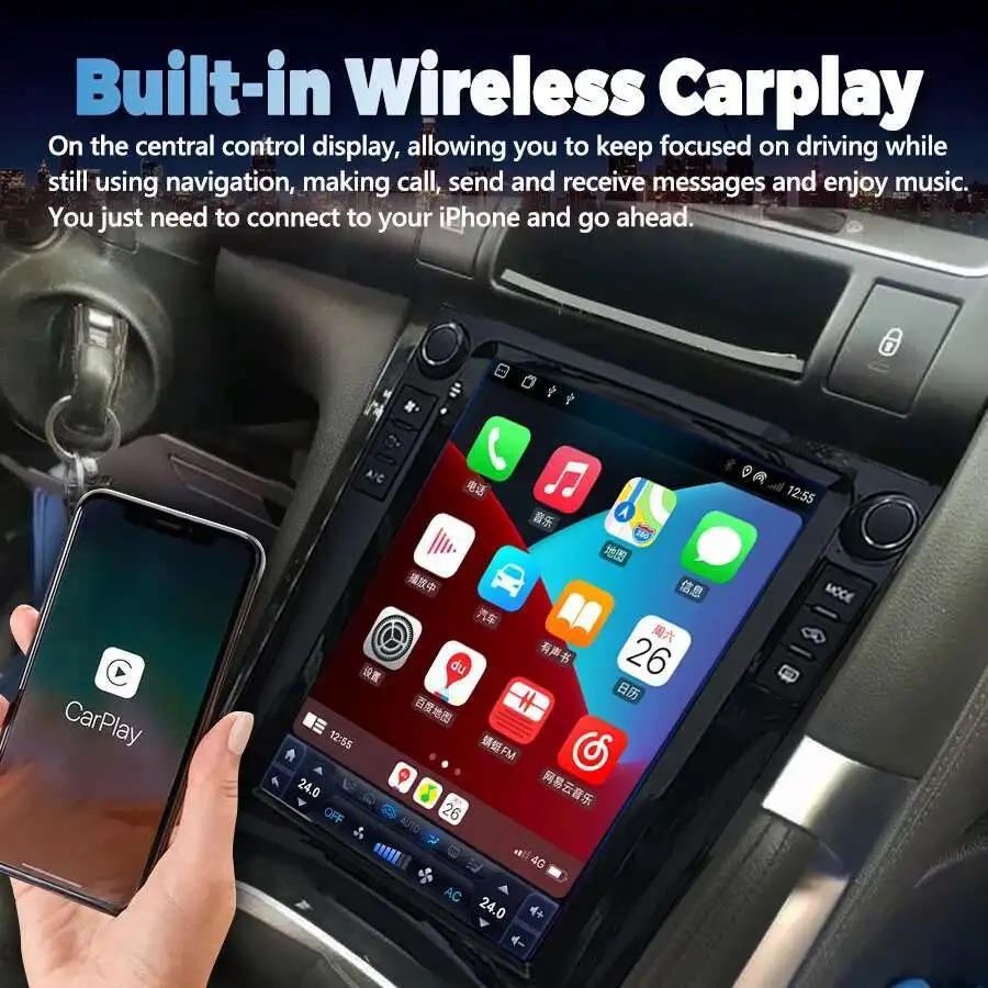 Autoradio Android 9 Pouces 2Go+64Go Pour Peugeot 3008 2009-2015 - CarPlay & Android Auto Sans Fil - GPS, WiFi, Bluetooth, écran Tactile HD