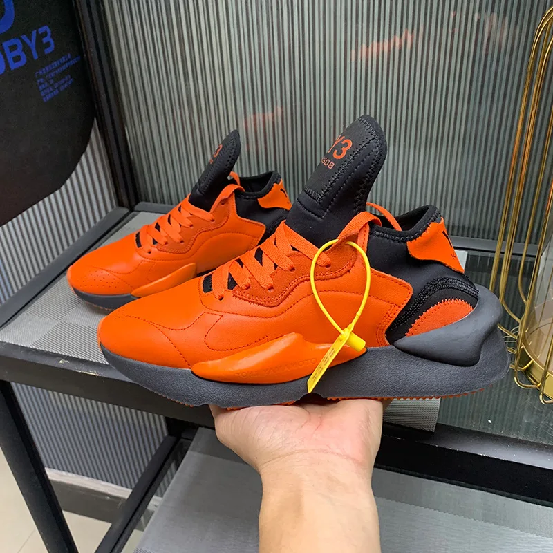 KGDB Y3 Sneaker Men Thick Soled Orange Jogging Shoes Women's Sports