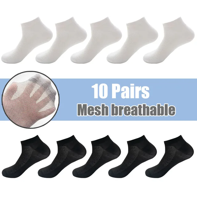 10 Pairs Solid Color Women Socks Breathable Sports socks Casual Boat socks Comfortable Cotton Ankle Socks Size 36-44 white black MULTI
