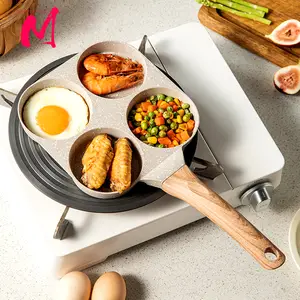 Egg Frying Pan, Nonstick Pancake Pans With 4 Holes, Pancakes Maker With  Handle, Crepe Pan For Breakfast Eggs, Kitchen Utensils - Temu