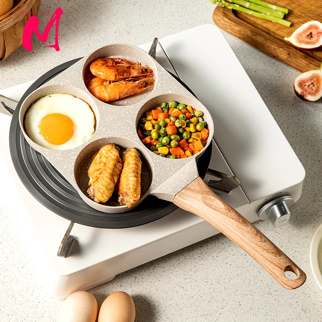 7 Hole Frying Pot Cast Iron Skillet Omelet Pan Non-Stick Egg Pancake Steak  Pan Kitchen Cooking Ham Pans Breakfast Maker Cookware - AliExpress