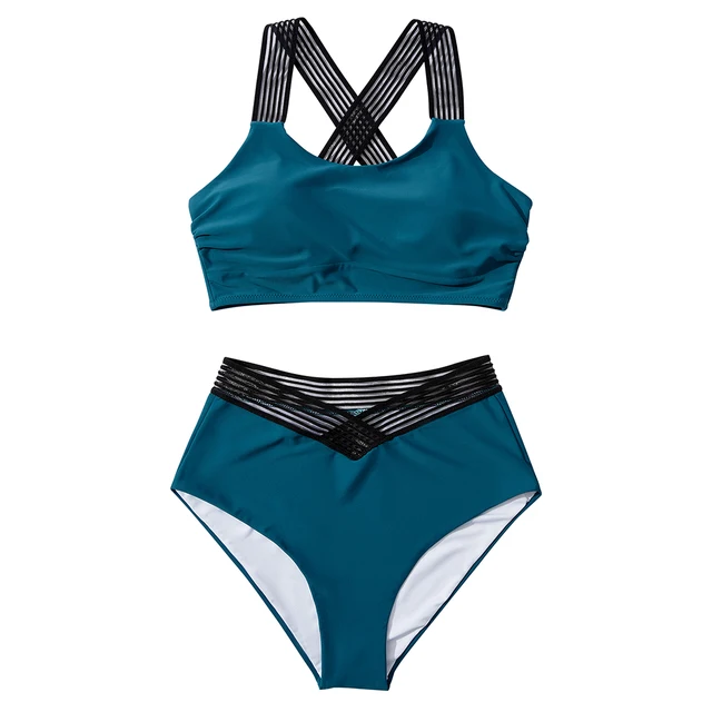 High Waist Bikini 2023 Women Bikini Set Push Up Solid Bathing Suits