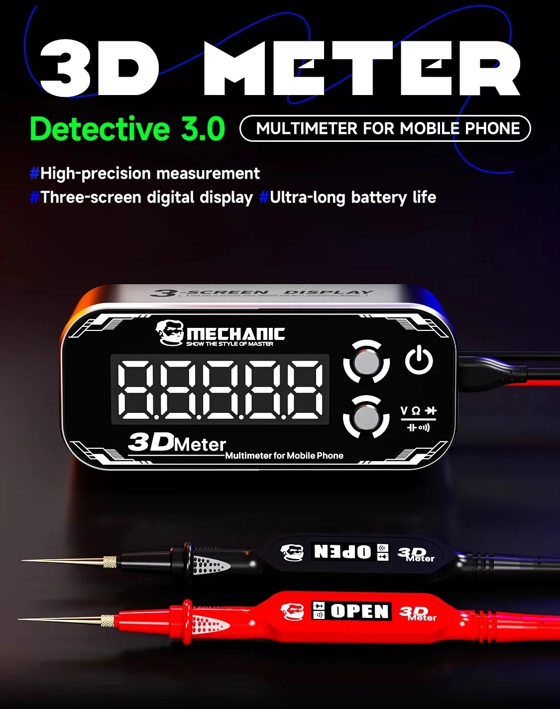 MECHANIC 3DMeter Mobile Phone repair Multimeter High-Precision detection With ba