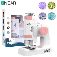 80-200X Handheld MINI Microscope with Base LED Biological Microscope Children Explore Science Tool Kid Present Microscope 1