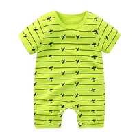 Summer Cartoon Baby Boy Girl clothing Rompers Short sleeve cotton Infant Newborn Clothes Jumpsuit For 0-18 Toddlers Bebe Outfits 4