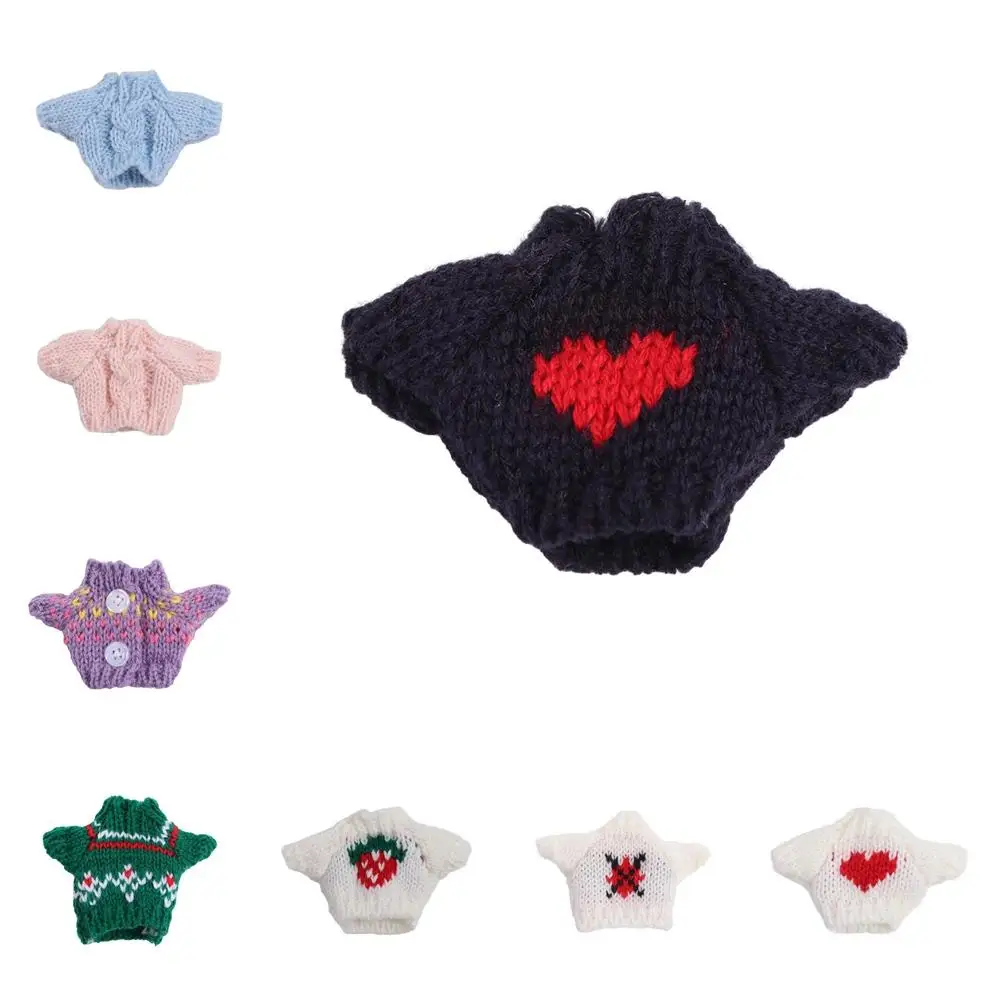 Christmas Style Dolls Sweater White/Red/Green Idol Dolls BJD Doll Clothes 10cm Mini for 16cm/17cm Bjd Doll