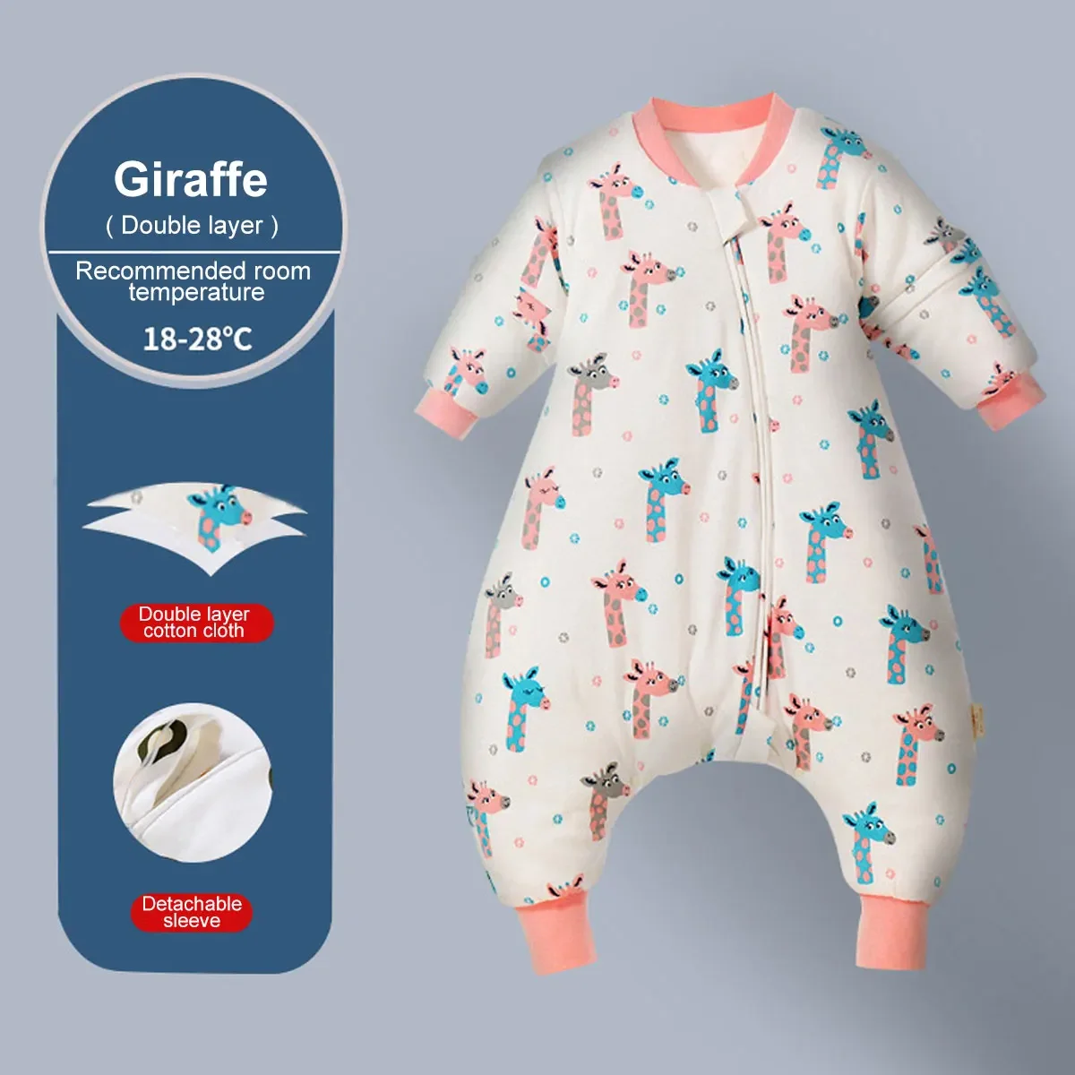Cotton Cartoon Baby Sleeping Bag & Kids Jumpsuit Pajamas