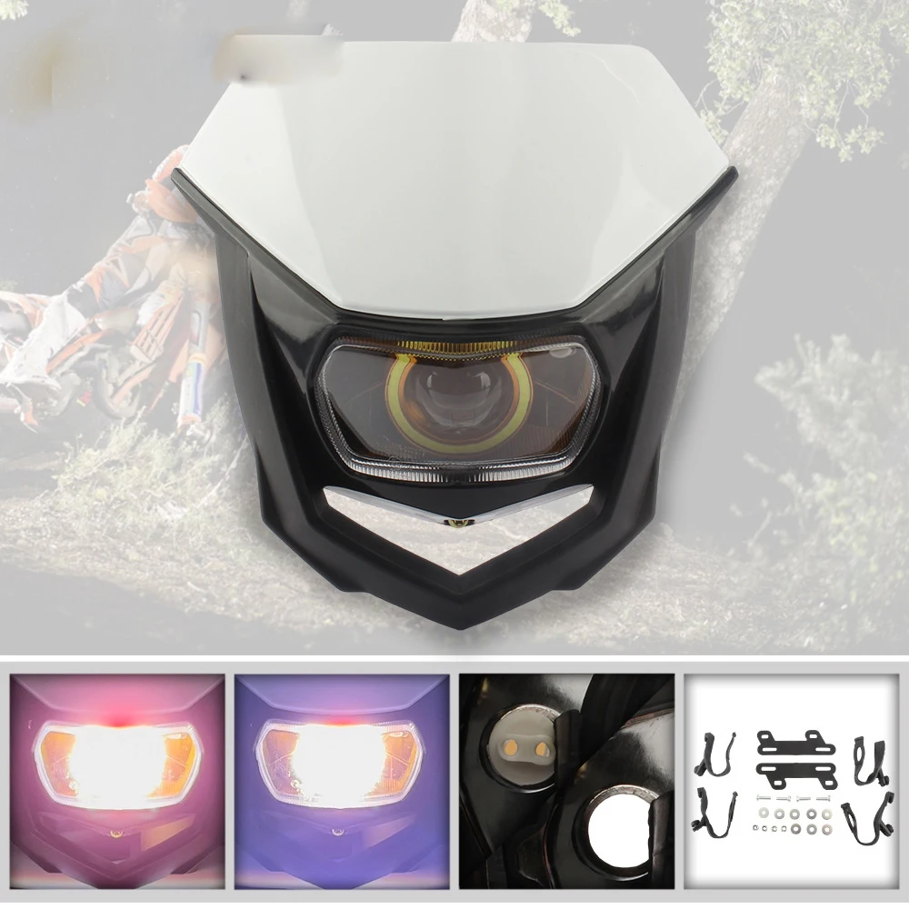 

Motorcycle Led Headlight Cafe Racer for Yamaha YZ Honda CRF Suzuki Universal Head Light 35W Enduro Dirt Bike Motocross HeadLamp