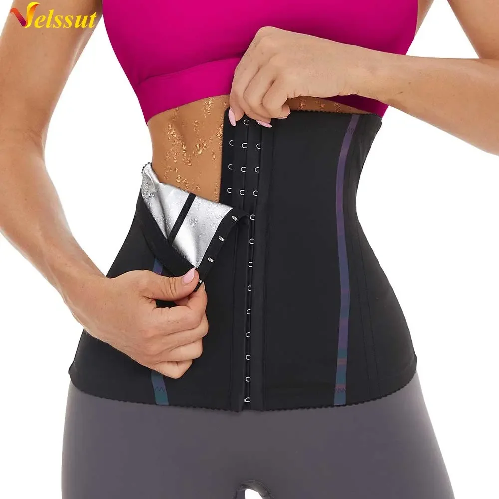 

Velssut Sauna Waist Trainer for Women Hot Sweat Girdle Weight Loss Belly Belt Tummy Control Lady Body Shaper Fat Burning Workout