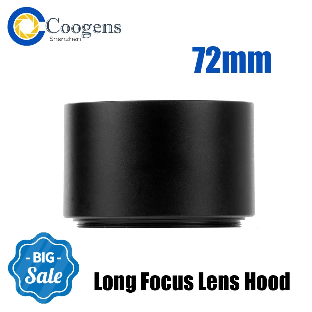 

72mm Metal Hood Long Focus Lens For Sony Pentax Olympus Canon EOS Fuji Nikon DSLR D7500 D7200 D750 D810a D800 D610 Accessories