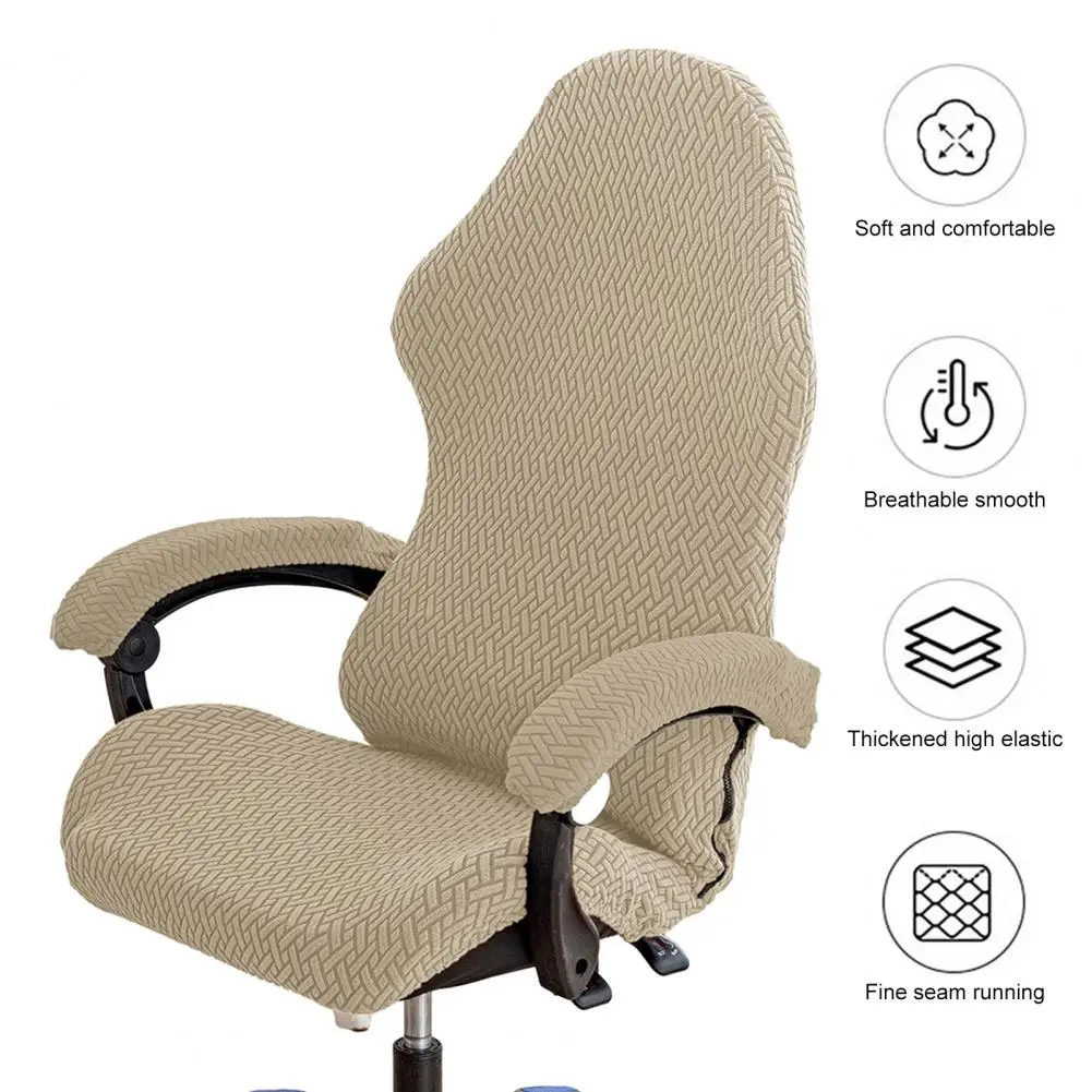

Easy to Clean Gaming Chair Slipcover Thickened Elastic Gaming Chair Cover with Zipper Closure Wear-resistant for Computer