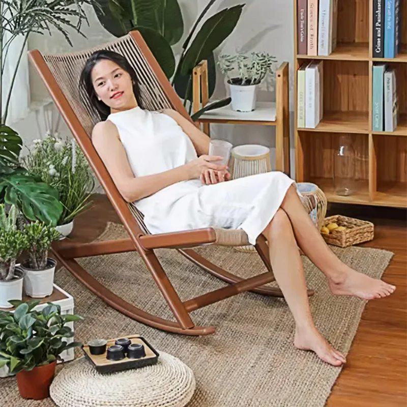 

Rocker chair, lounge chair, balcony, adult household leisure rattan chair, outdoor courtyard internet celebrity household chair,