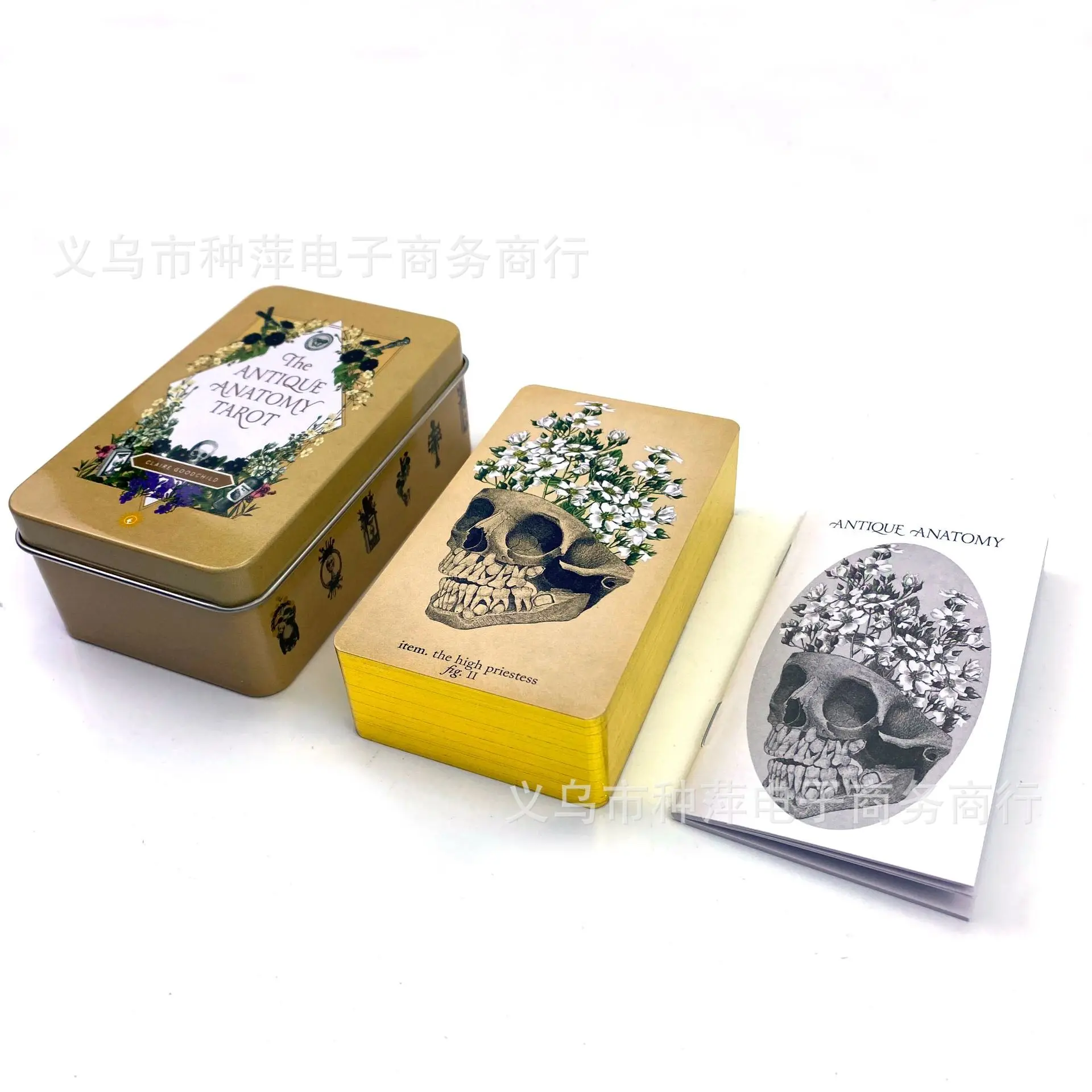 

The Antique Anatomy Tarot Gold Plated Edge Classical Anatomy Iron Box Tarot Card