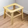 Assistance Stool Commode Chair Bathroom Multi Uses Shower Chair Wooden Squatting Toilet Stool Potty Stool for Seniors Elderly 3