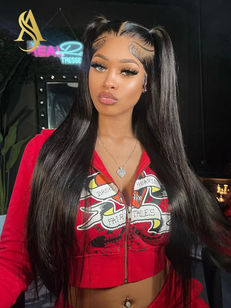 

Alisa 13x4 Bone Straight Lace Front Wigs Human Hair 13x6 Hd Transparent Pre Plucked Lace Frontal Wig 4x4 5x5 Lace Wigs For Women