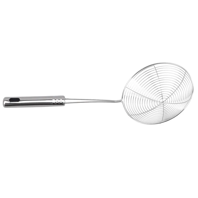 Stainless Steel Skimmer Mesh Strainer Colander Pot Fried Filter Mesh Deep Fryer Oil Frying Scoop Sieve Kitchen Cooking Tool