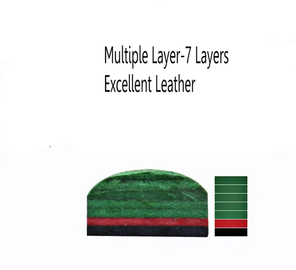 CUPPA Green Imperial Jade Mehrere Schichten Leder Billard Queue Tip 11MM/13MM – Detail 9